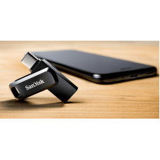 Накопичувач SanDisk  128GB USB 3.1 Type-A + Type-C Ultra Dual Drive Go Чорний