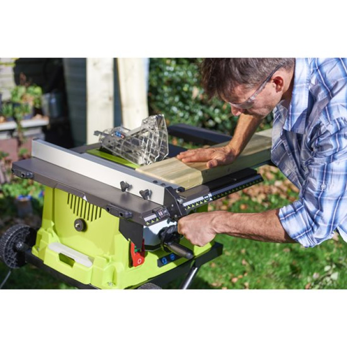 Стіл розпилювальний Ryobi RTS1800EF-G 1800Вт диск 254мм зі станиною та транспорт.колесами 26.8кг