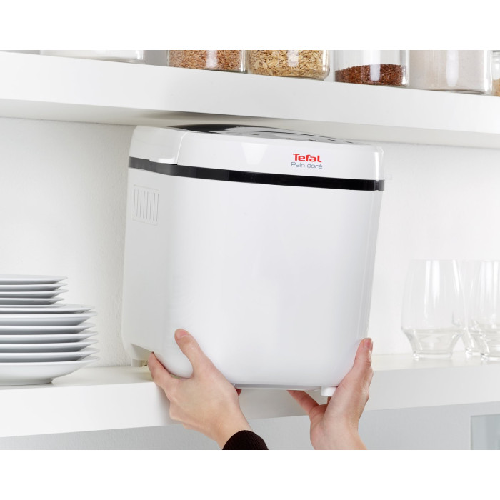 Хлібопічка Tefal PainDore 720Вт, програм-1, макс. вага -1кг, форма-прямокутник, пластик, чорно-білий