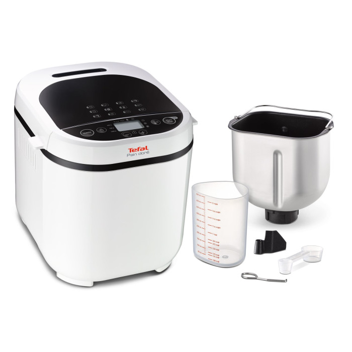 Хлібопічка Tefal PainDore 720Вт, програм-1, макс. вага -1кг, форма-прямокутник, пластик, чорно-білий