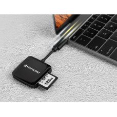 Кардрідер Transcend USB 3.2 Type-C > microSD/SD Чорний
