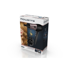 Фен Rowenta Powerline, 2400Вт, 3 режими, дифузор, іоніз-я, хол. обдув, чорно-рожевий