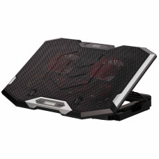 Підставка для ноутбука 2E GAMING CPG-004, до 15.6", 2xUSB-A, LCD/phone holder, RGB, чорний