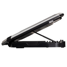 Підставка для ноутбука 2E GAMING CPG-004, до 15.6", 2xUSB-A, LCD/phone holder, RGB, чорний