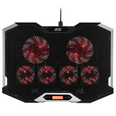 Підставка для ноутбука 2E GAMING CPG-004, до 15.6", 2xUSB-A, LCD/phone holder, RGB, чорний