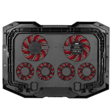 Підставка для ноутбука 2E GAMING CPG-004, до 15.6", 2xUSB-A, LCD/phone holder, RGB, чорний