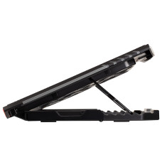 Підставка для ноутбука 2E GAMING CPG-005, до 17.3", 2xUSB-A, LCD/phone holder, RGB, чорний
