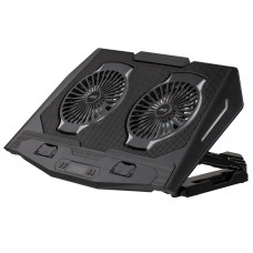 Підставка для ноутбука 2E GAMING CPG-006, до 17.3", 2xUSB-A, LCD/phone holder, RGB, чорний