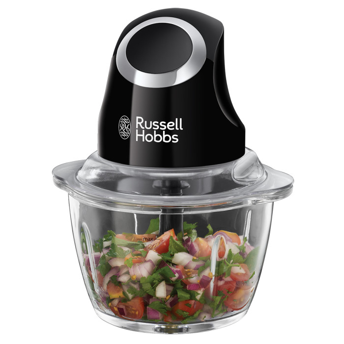 Подрібнювач Russell Hobbs Matte Black, 200Вт, чаша-500мл, скло, корпус-пластик, чорний