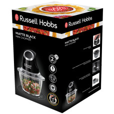 Подрібнювач Russell Hobbs Matte Black, 200Вт, чаша-500мл, скло, корпус-пластик, чорний