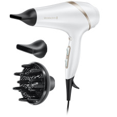 Фен Remington HydraLuxe, 2300Вт, 3 режими, дифузор, іоніз-я, хол. обдув, білий
