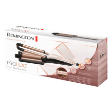 Плойка Remington ProLuxe 4-в-1, для хвиль, 90Вт, темп.режимів-5, D-15mm, 150-210С, кераміка, біло-золотий