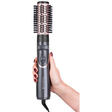 Фен-щітка Remington Curl & Straight Confidence, 800Вт, 2 режими, іоніз-я, оберт., хол. обдув,кейс, кераміка, сірий