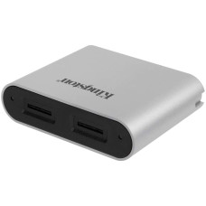 Кардрідер Kingston USB 3.2 Type-C > 2x microSD UHS-II Workflow Срібний