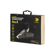 Тримач кабелю 2E GAMING Scorpio 4в1, LED, сірий