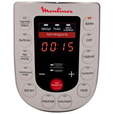 Мультиварка-скороварка Moulinex, 1000Вт, чаша-5л, сенсорне керув., метал/пластик, білий