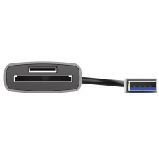 Кардрідер Trust Dalyx USB-A 3.2 > SD/microSD, Алюміній, 0.08м, Сірий
