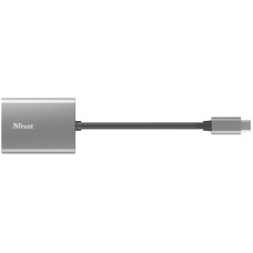 Кардрідер Trust Dalyx USB-С > SD/microSD, Алюміній, 0.08м, Сірий