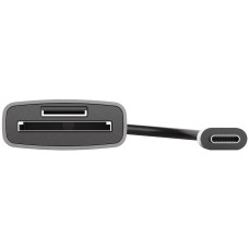 Кардрідер Trust Dalyx USB-С > SD/microSD, Алюміній, 0.08м, Сірий
