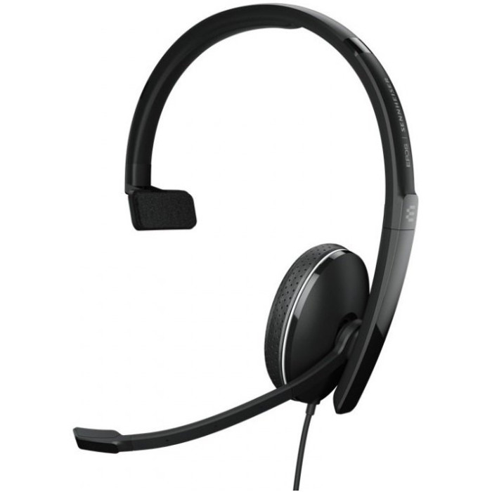 Гарнітура комп'ютерна моно On-Ear EPOS ADAPT 135T USB II, 3.5мм/USB, односпрямований, сертифікат Microsoft Teams, 1.8м, Чорний