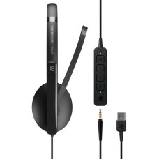 Гарнітура комп'ютерна моно On-Ear EPOS ADAPT 135T USB II, 3.5мм/USB, односпрямований, сертифікат Microsoft Teams, 1.8м, Чорний