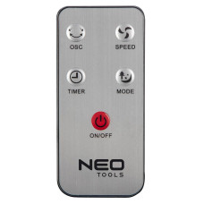 Вентилятор підлоговий Neo Tools NT02 професійний, 40см, 45Вт, опора кругла, двигун мідь 100%, пульт, чорний
