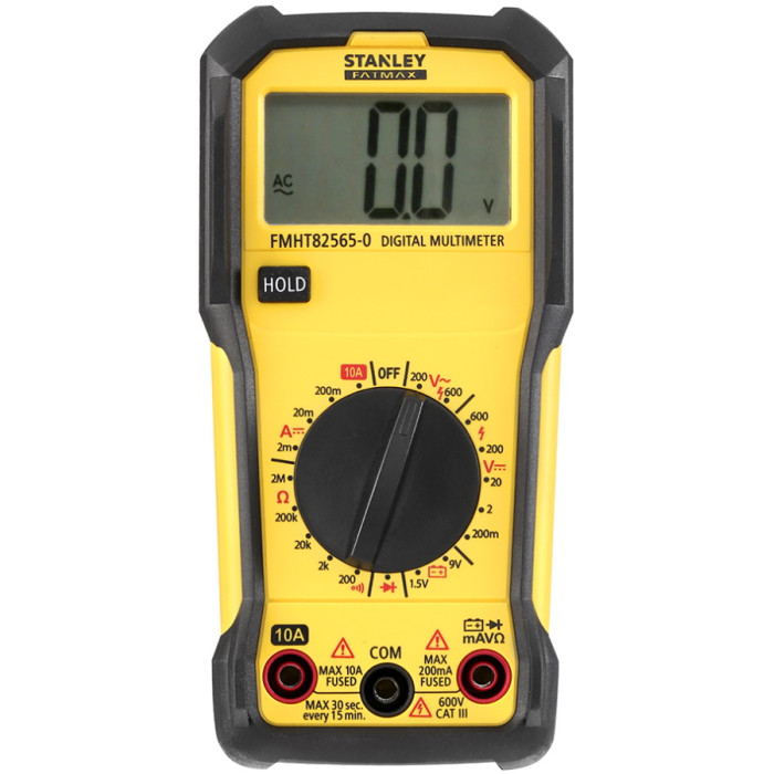 Мультиметр цифровий Stanley FatMax, 0-600В, широкий РК-дисплей