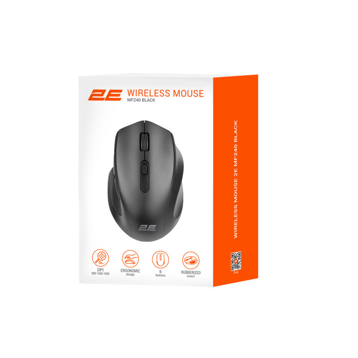 Миша 2E MF240 Silent, WL, чорний