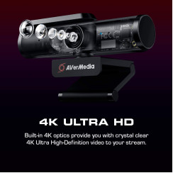 Вебкамера AVerMedia PW513 4K, 30fps, fixed focus, чорний