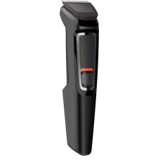 Тример Philips Multigroom series 3000, для бороди, вусів, голови, окантовки, акум., насадок-6, чохол, сталь, чорний