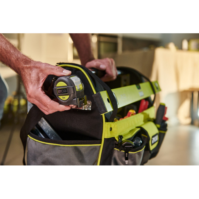 Сумка для інструменту Ryobi RSSLOT1, 38л, відкрита, жорстка конструкція, поліестер, 36х49х23см