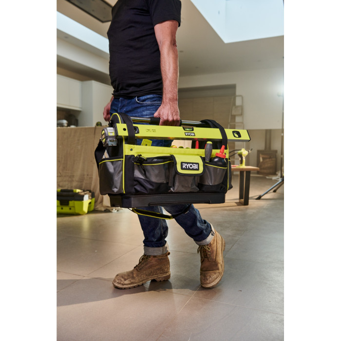 Сумка для інструменту Ryobi RSSLOT1, 38л, відкрита, жорстка конструкція, поліестер, 36х49х23см