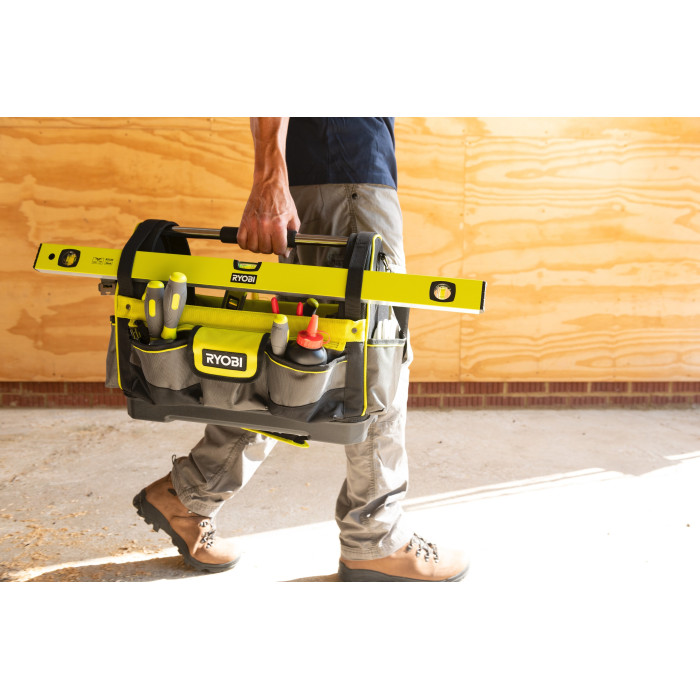Сумка для інструменту Ryobi RSSLOT1, 38л, відкрита, жорстка конструкція, поліестер, 36х49х23см