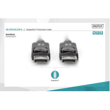 Кабель DIGITUS DisplayPort (M/M), 15м, чорний