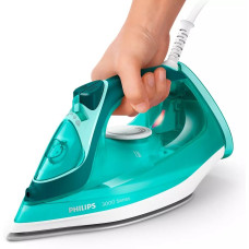 Праска Philips 3000 series, 2400Вт, 300мл, паровий удар -180гр, постійна пара - 40гр, керам. підошва, бірюзовий