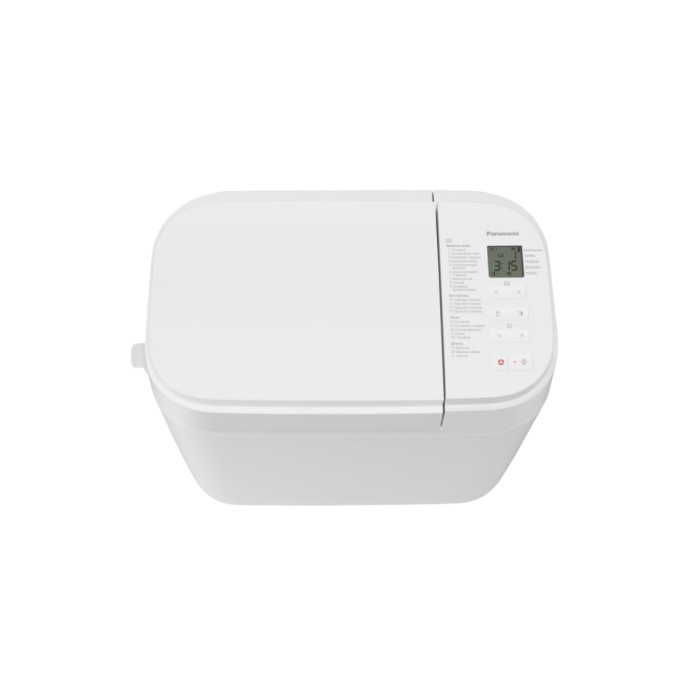Хлібопічка Panasonic 550Вт, програм-21, макс.вага -1.25кг, форма-прямокутник, пластик, білий
