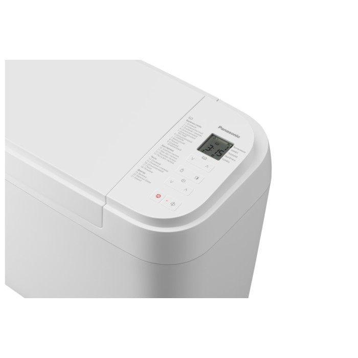 Хлібопічка Panasonic 550Вт, програм-21, макс.вага -1.25кг, форма-прямокутник, пластик, білий