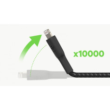 Кабель USB-A > Lightning заряджання/синхронізації Belkin 2м, 12Вт, плетений, чорний