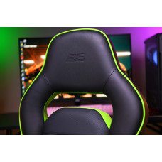 Крісло 2E GAMING HEBI, ПУ шкіра, Foldable Armrests, чорно-зелений