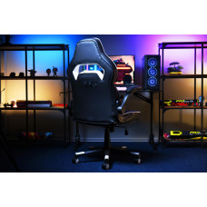 Крісло 2E GAMING HEBI, ПУ шкіра, Foldable Armrests, чорно-білий