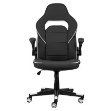 Крісло 2E GAMING HEBI, ПУ шкіра, Foldable Armrests, чорно-білий