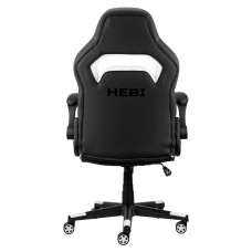 Крісло 2E GAMING HEBI, ПУ шкіра, Foldable Armrests, чорно-білий