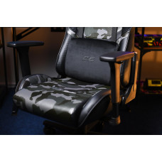 Крісло 2E GAMING HIBAGON II, ПУ шкіра, 3D-Armrests, чорно-зелений