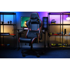 Крісло 2E GAMING HIBAGON II, ПУ шкіра, 3D-Armrests, чорно-червоний