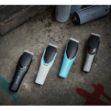 Машинка для стрижки Remington Power X Series X5, мережа+акум., роторний мотор, насадок-4, сталь, чорно-бірюзовий