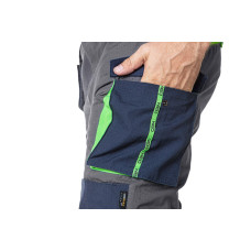 Штани робочі Neo Tools Premium, 100% бавовна, тканина Ripstop, посилення тканиною Cordura, XL(54), сіро-синій