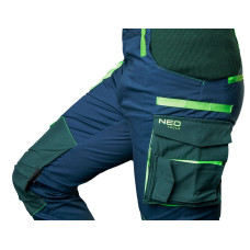 Штани робочі Neo Tools Premium, посилення тканиною Cordura, відсік для наколінників, M(50), синій