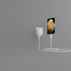 Кабель USB-C > USB-C заряджання/синхронізації Belkin 1м, 60Вт, Type-C, плетений, силіконовий, з ремінцем на магніті, білий