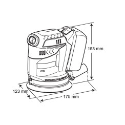 Шліфмашина ексцентриков акумуляторна Makita DBO180Z 18В 125мм 7000/9500/11000об·хв 1.7кг без АКБ та ЗП
