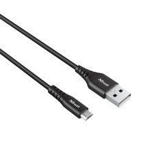 Кабель заряджання/синхронізації Trust Ndura, USB-A > microUSB, 1м, силіконовий, чорний